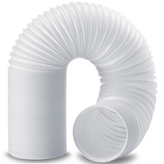80″ Length 5.9 Inch Diameter Portable Air Anti-Clockwise inch, White