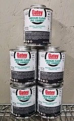 5 Pack Oatey 1Pt Medium-Bodied Clear PVC Pipe Fitting Cement 31019 16 ounce each