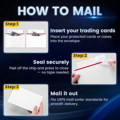 180 Pack Mailer Trading Card Envelopes，7″ X 4.35″ Trading Card Mailers for Shipp