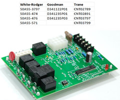 Furnace Control Board for White-Rodgers 50A55-3797 Trane CNT02891 Goodman D34112