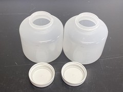 Used (2) EPPENDORF 1000mL PP Wide-Neck Centrifuge Bottles F-Bttm 5910770006