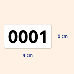 1-1000 Consecutive Number Inventory Labels Stickers Sheets, 1.5″ X 0.75″