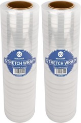 18 Inch Stretch Wrap – 1200 Feet | 60 Gauge, 2 Roll Clear Plastic Self-adheri…