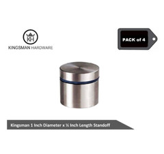 Stainless Steel Standoffs for Signs 1 in. Dia x 3/4 in. (4-Pack)