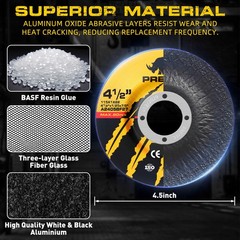 10 Pack 4-1/2 x 1/4 x 7/8 Grinding Wheels Metal Steel Angle Grinder Disc 4.5 in