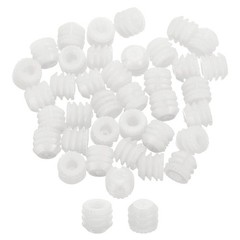 100Pcs 0.32″x0.3″ Hinge Dowels Plastic Dowel Insert with Threaded White