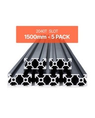 VEVOR 5PCS 59 in (1500 mm) T Slot 2040 Aluminum Extrusion Anodized Linear Rail