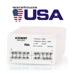 20X Dental AZDENT Orthodontics Metal Brackets Brace Mini Roth 022 Hooks 345 USPS
