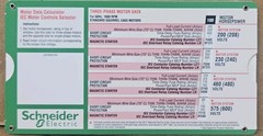 New Schneider Electric Single & Three Phase Motor Data Calculator