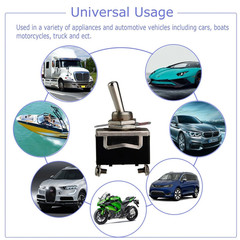 5X Toggle SWITCH ON/OFF Heavy Duty 15A 250V SPDT 2 Terminal Car Boat Waterproof