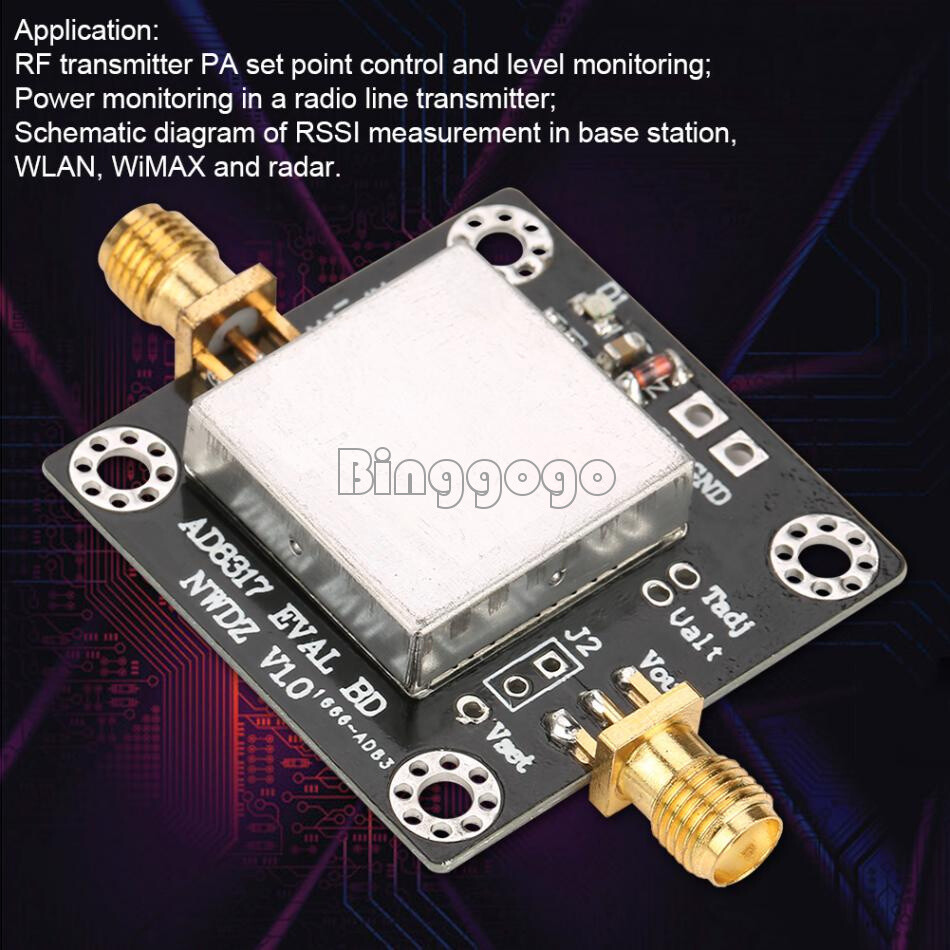 NEW AD8317 1M-10GHz 60dB RF Power Meter Detector Controller for Amplifier
