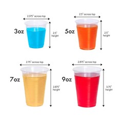 5 Oz Disposable Plastic Medium Weight Clear Drinking Cups 100 Count