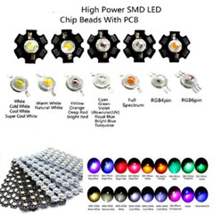 1W watts High Power SMD COB LED Chip Lights Beads White Red Yellow RGB With PCB
