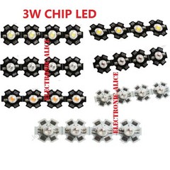 1W 3W 5W White Red Green Yellow UV Violet RGB High Power LED Chip Light PCB
