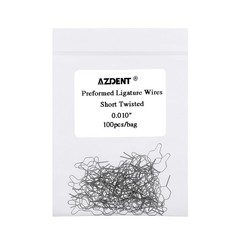 Dental Ligature Ties Orthodontic Wire Preformed Long Short Stainless Steel 100pc