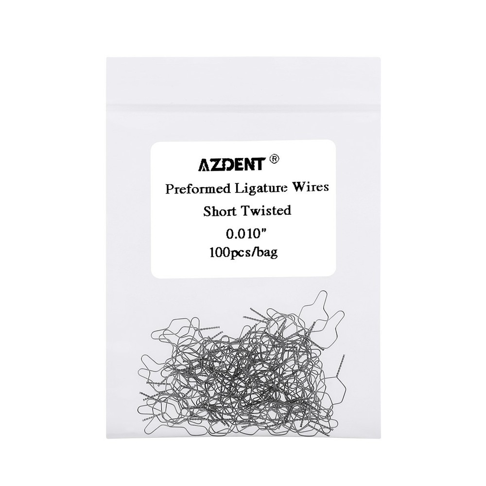 Dental Ligature Ties Orthodontic Wire Preformed Long Short Stainless Steel 100pc