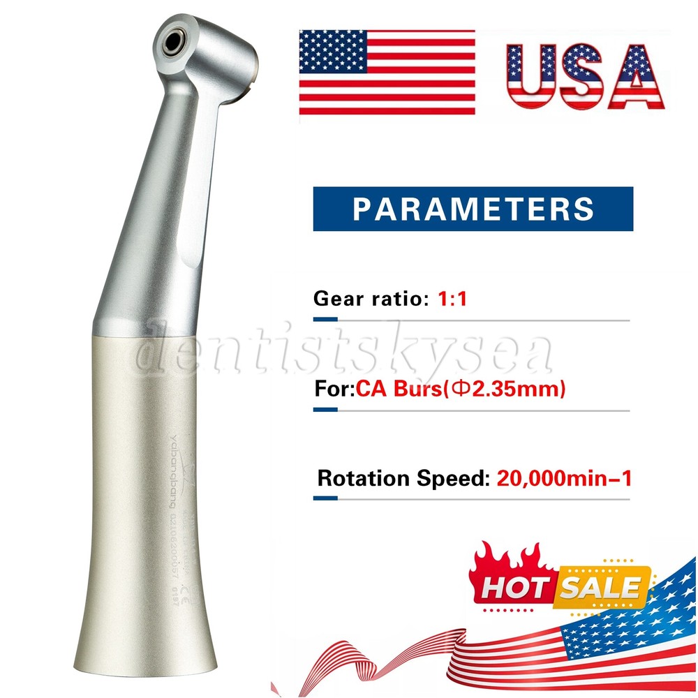 Dental Low Slow Speed Handpiece Push Contra Angle fit for E-Type Motor YX
