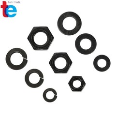 272PCS Hex Bolts Screws With Nuts Flat Lock Washers Assortment Kit 1/4 5/16 3/8