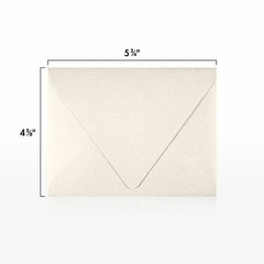 LUXPAPER A2 Contour Flap Envelopes Quartz Metallic 4 3/8 x 5 3/4 80lb 50pk