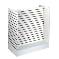 White Slatwall Gondola Display – 48″W x 24″D x 54″H, Assembly Required