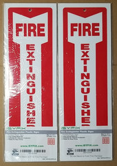 2 Packs 6 Signs Isyfix Plastic Fire Extinguisher Sign 4×12 Hanging Screw Mount