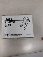 250pcs – HY-KO Key Blank Nickel Plated Brass 21250KW1.