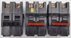 FPE NA240 40 A 2-Pole Stab-Lok 120/240V Federal Pacific Circuit Breaker USED