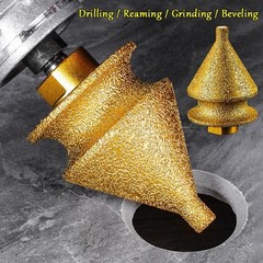 4in1 Diamond Chamfer Bit Angle Grinder Tile Marble Hole Drill Edge Trimming Tool