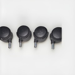 Set of 4 Black Swivel Stem-Mount Caster Wheels, MPN Does Not Apply