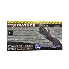 6 Mil Advance Black Nitrile Exam Gloves Powder Latex Free Case 1000 PCS Large