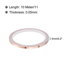 Copper Foil Tape 0.2 Inch x 11 Yards 0.05 Thick Single Sided for Electronic