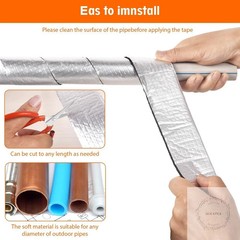 Pipe Insulation Wrap – 2″ Wide X 33 Ft Outdoor Pipe Foam Insulation Tape Self Ad