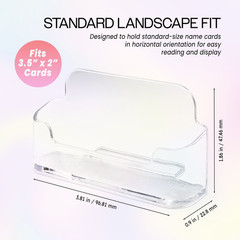 6pcs Clear Acrylic Business Card Holder Display Stand Desktop Countertop