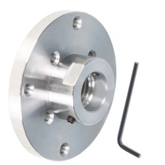4-Inch Steel Wood Lathe Face Plate, 1 Inch x 8 tpi Threaded With Set Screws