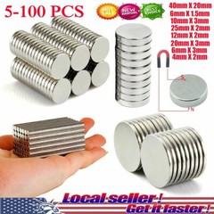 5~100 PCS Super Strong N35 Round Disc Neodymium Mini Fridge Magnets Rare Earth