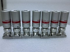 Lot of 7 Fujikin 401180 O.P. 0.5~0.6mPa N.C. Diaphragm Valve,Used,Jp~9931