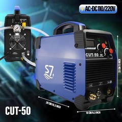 50A Plasma Cutter with LED Display, Dual Voltage 110V/220V, Clean Metal Cutting