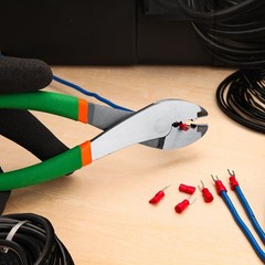 LEONTOOL Electrician’s Terminal Crimp 8.1 x 2 x 0.5 inches, Orange and Green