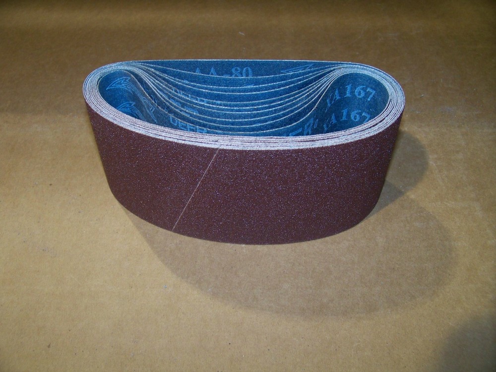 PREMIUM A/O, X-WEIGHT SANDING BELTS 3″ X 21″, 10 – PACK, 80-GRIT