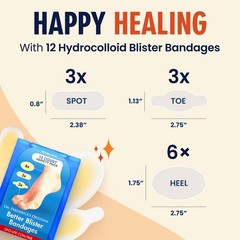 Dr. Frederick’s Original Better Blister Bandages 12 Count (Pack of 1), Tan