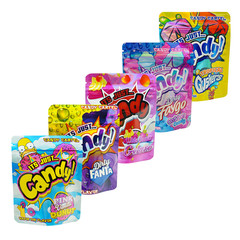 3.5g 100pcs Mixed Holographic Design Mylar Bags Smell Proof Resealable Pouches