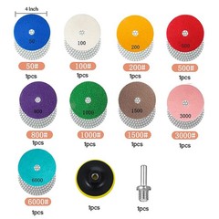 4 Inch Wet Dry Diamond Polishing Sanding Pads Discs Concrete Granite Glass Stone