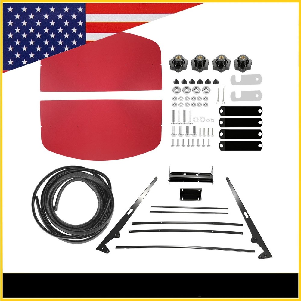48″x52″ Sun Shield Tuff Top Tractor Canopy Red For 2″x2″ or 2″x3″ ROPS New