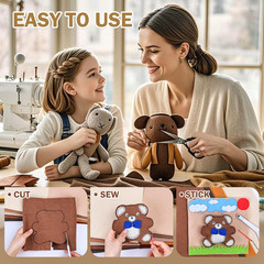 12 Roll 8″X35″ 1.4Mm ⭐Thick Soft Felt Fabric Sheet⭐ 12 Assorted Brown Series.