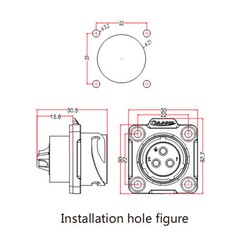 2 Pin Power Connector Female Plug & Male Socket Outdoor Waterproof IP67 Metal