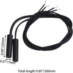 Magnetic Reed Proximity Sensor, Cylindrical Plastic Mounted, Pack 2