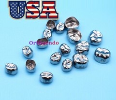 5x Dental Kids Primary Molar Crowns Stainless Steel Pediatric crown 48 Sizes USA