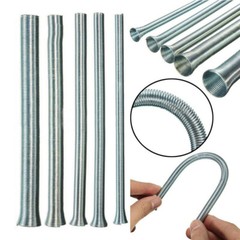 5pcs 21cm Spring Bending Tube Pipe Bender 1/4″ 5/16″ 3/8″ 1/2″ 5/8″ Silver Set