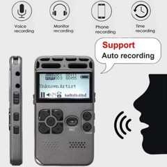64GB Rechargeable LCD Digital Audio Sound Voice Recorder Dictaphone MP3 Player