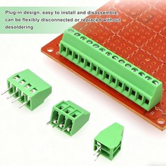10 Pack 2 Pin PCB Mount Screw Terminal 5mm 0.2 Inch Pitch,Green